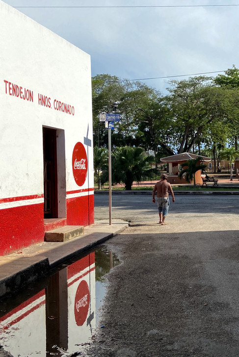 Arrêt dans le village d'Uayma