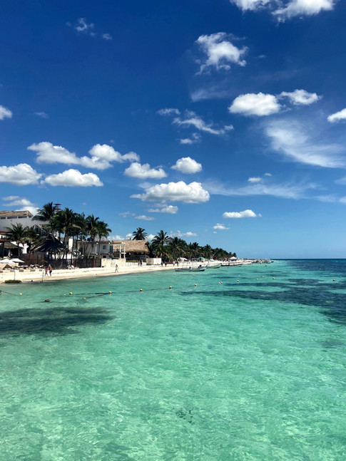 Mer turquoise de Puerto Morelos