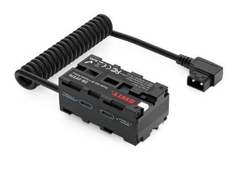 DB-DF570 D-tap to Dual Side NP-F Dummy Battery Power adapter with USB-C I/O