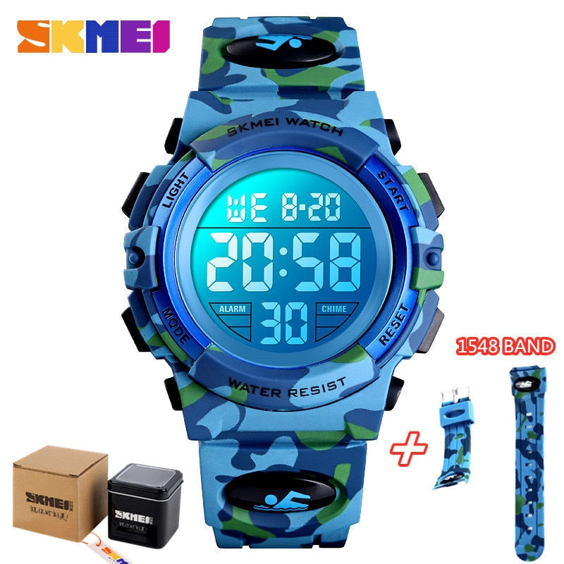 Thumbnail: SKMEI Military Kids Sport Watches 50M Waterproof Electronic Wristwatch