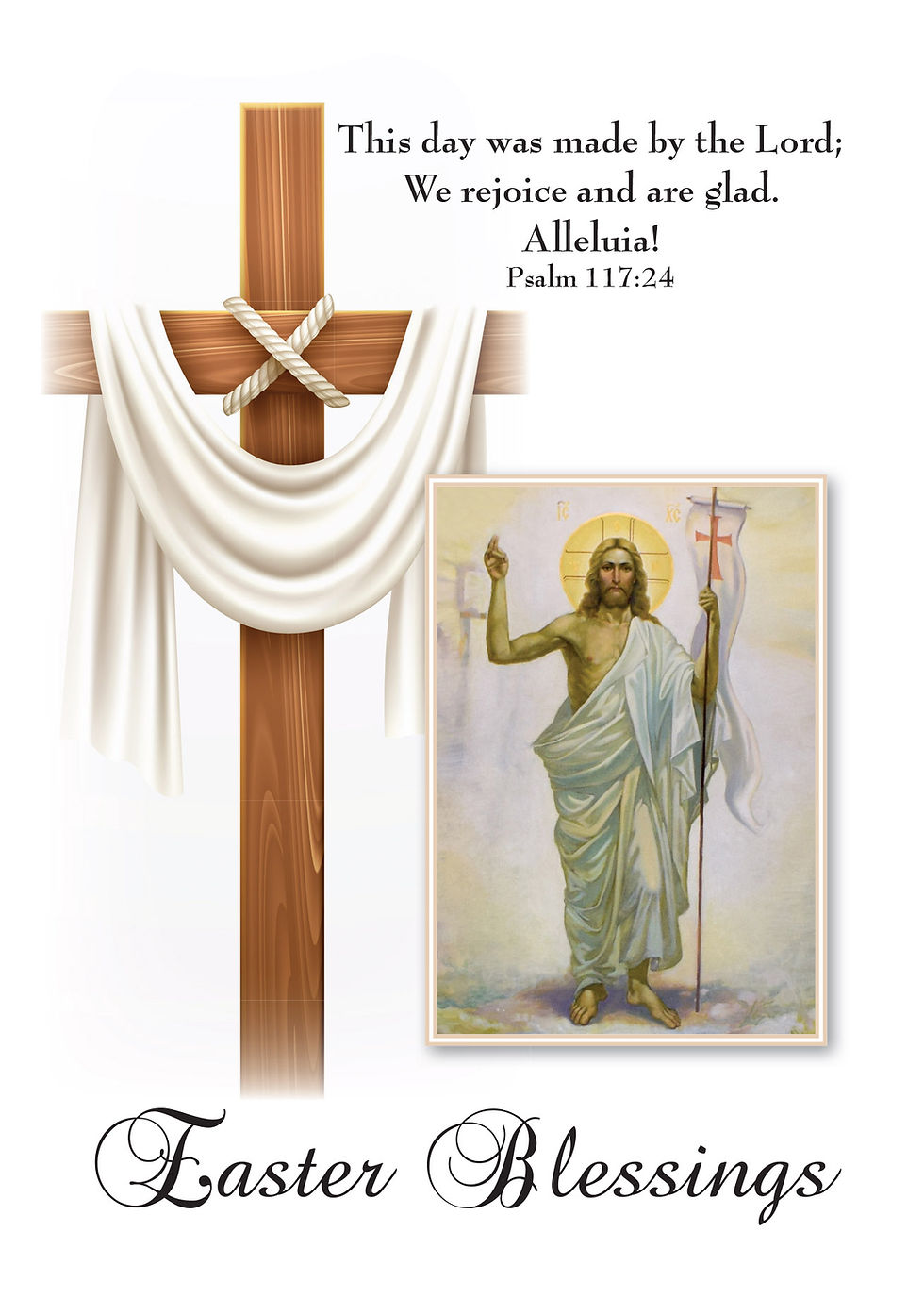 Easter Blessings White Cross