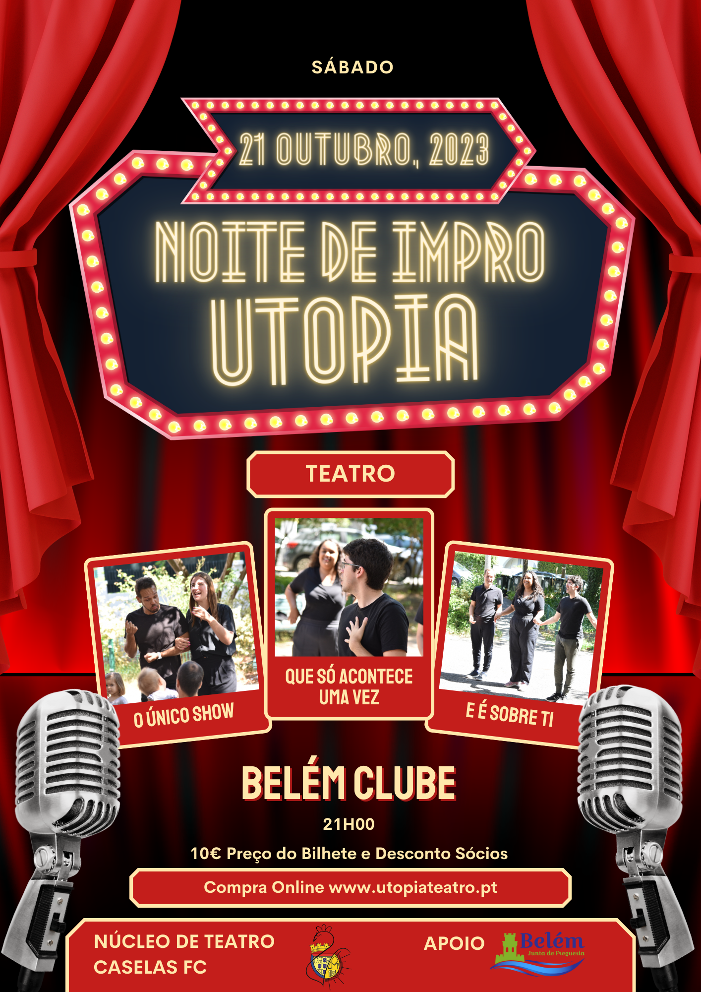 Comédia Improviso no Belém Clube - 21 Outubro 21h00