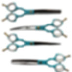 4 pairs of Asian Fusion Dog Scissors.