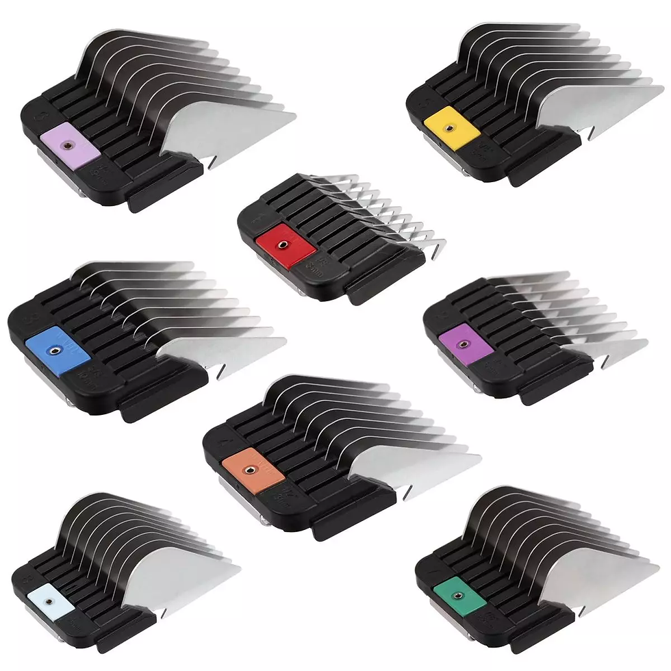 Colour coded metal comb guides