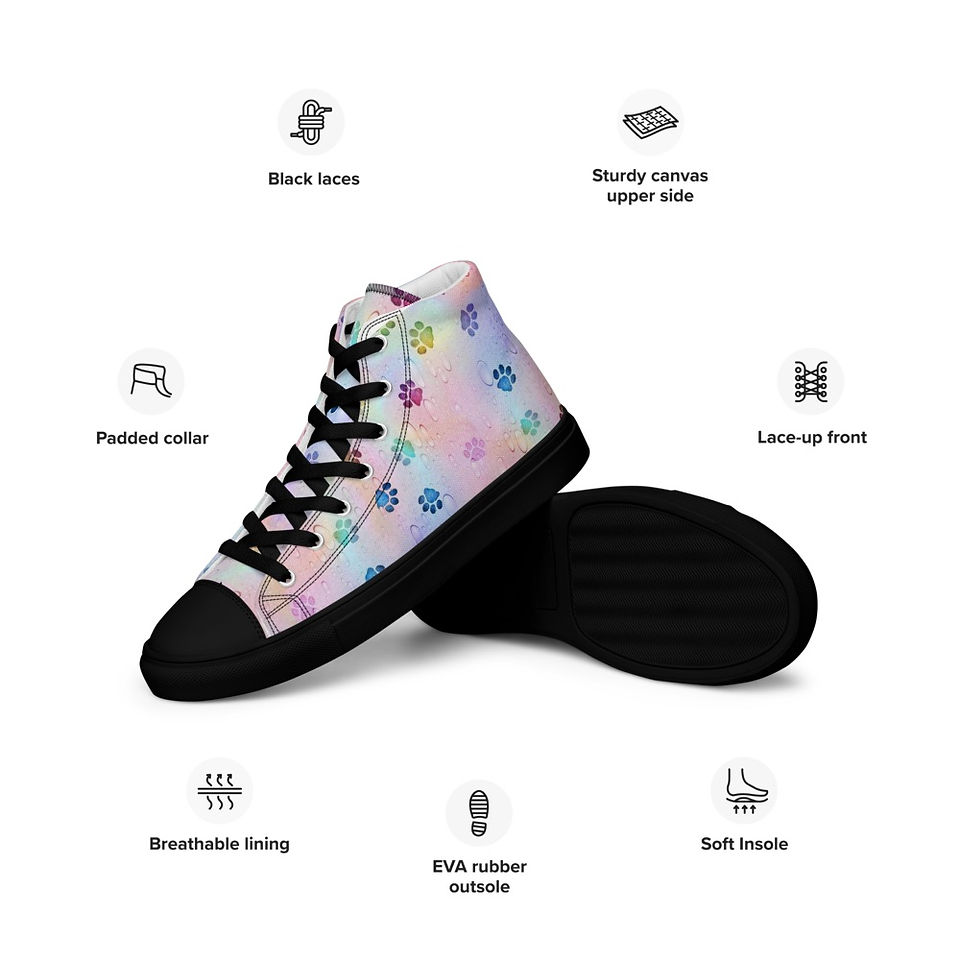 Includes the Pride Paws Hi-Top Trainers