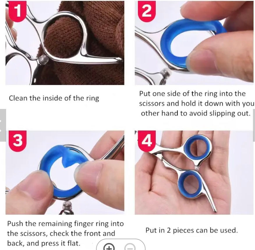 Thumbnail: Scissor Insert Silicone Glittered Ring