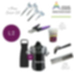 Level 2 kit to include scissors, brushes, combs and a grooming jacket