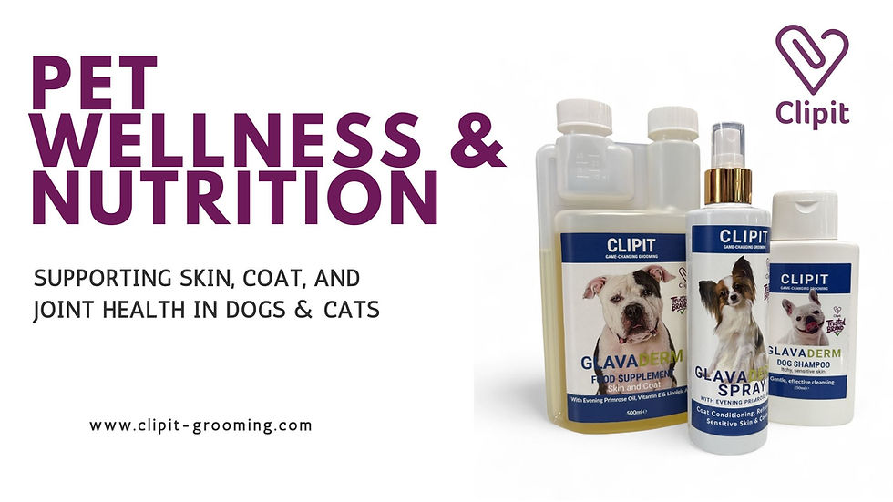 Coat management depends on skin condition, and vice-versa. Clipit formulas are engineered to support both skin wellness and coat performance — far beyond basic cleansing.