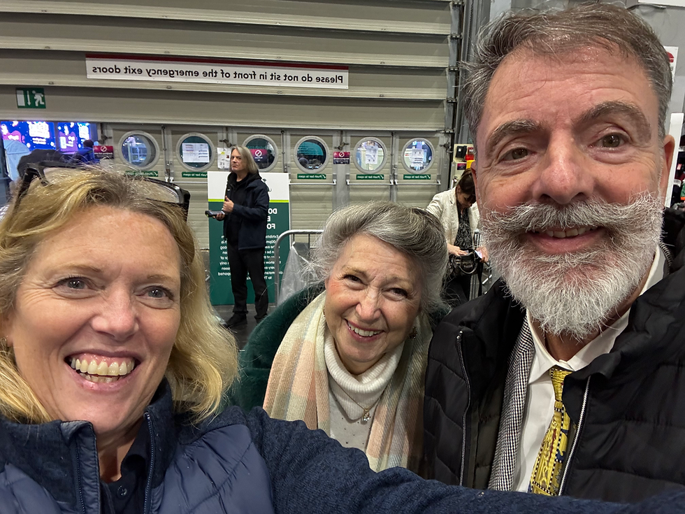 Anita Bax and Peter Young at Crufts 2026 with BIGA Director Paula Bryan