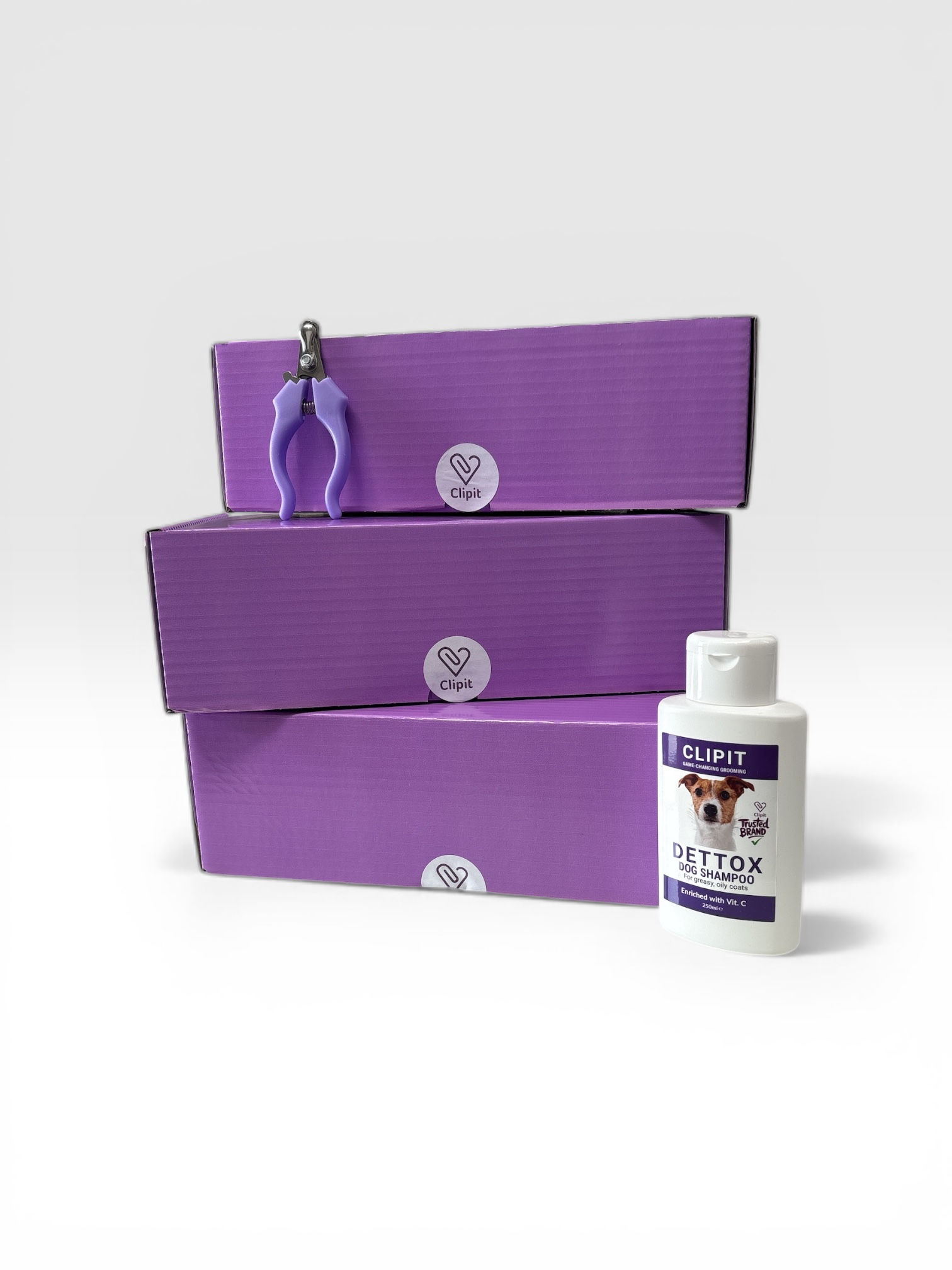 The Clipit Pro Groomer Performance Box offering a range of subscription products.
