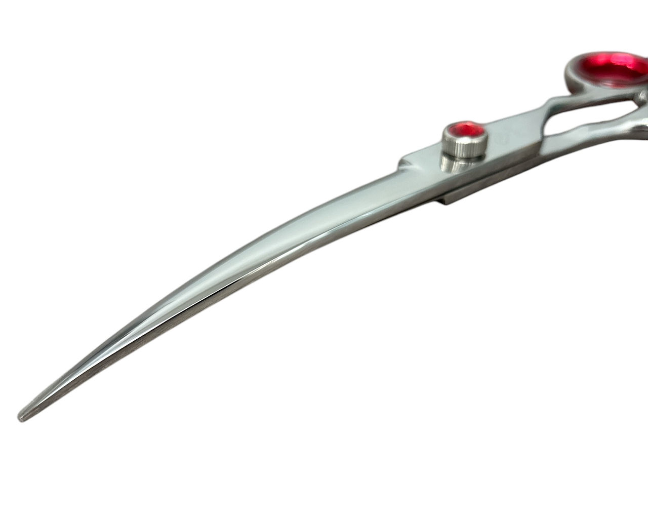 A curved scissor for set angulation and shape.