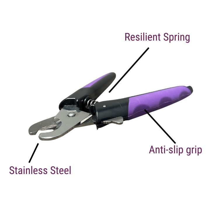 Groomit Pet Nail clippers showing the points of the clipper