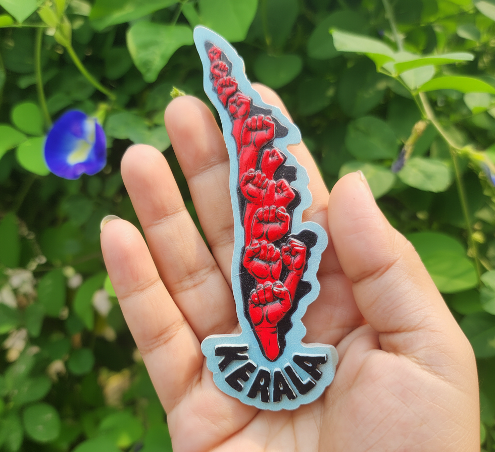 kerala-map-unity-fist-fridge-magnet-solidarity-design