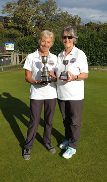 2025 LADIES 2 WOOD - LEFT WINNER MARYSIA ANGOVE & RIGHT RUNNER-UP BEV WARE.JPG