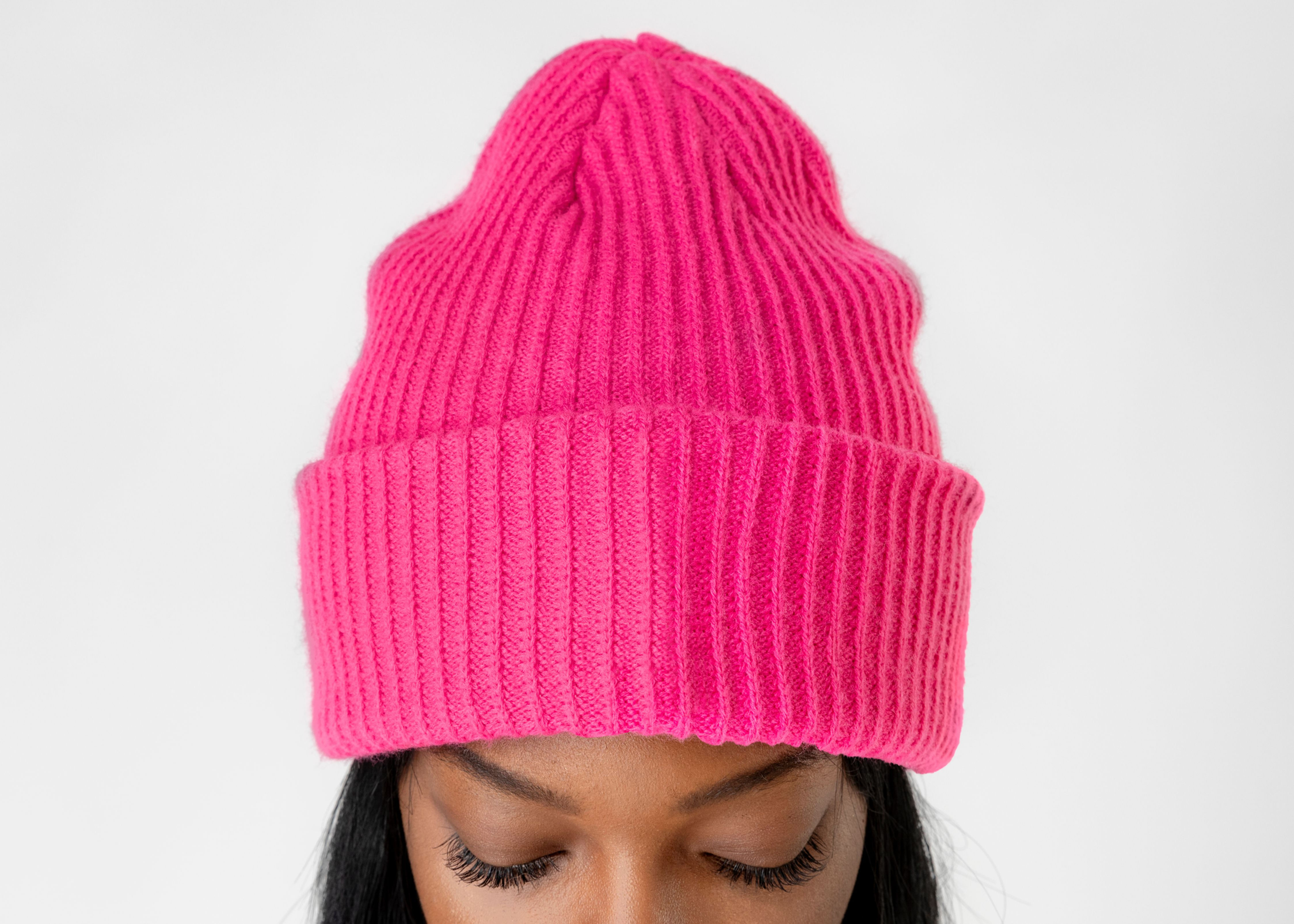 pink beanie