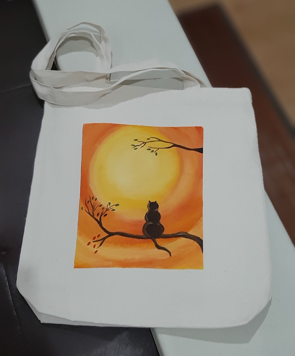 Thumbnail: Tote Bags (hand painted design)