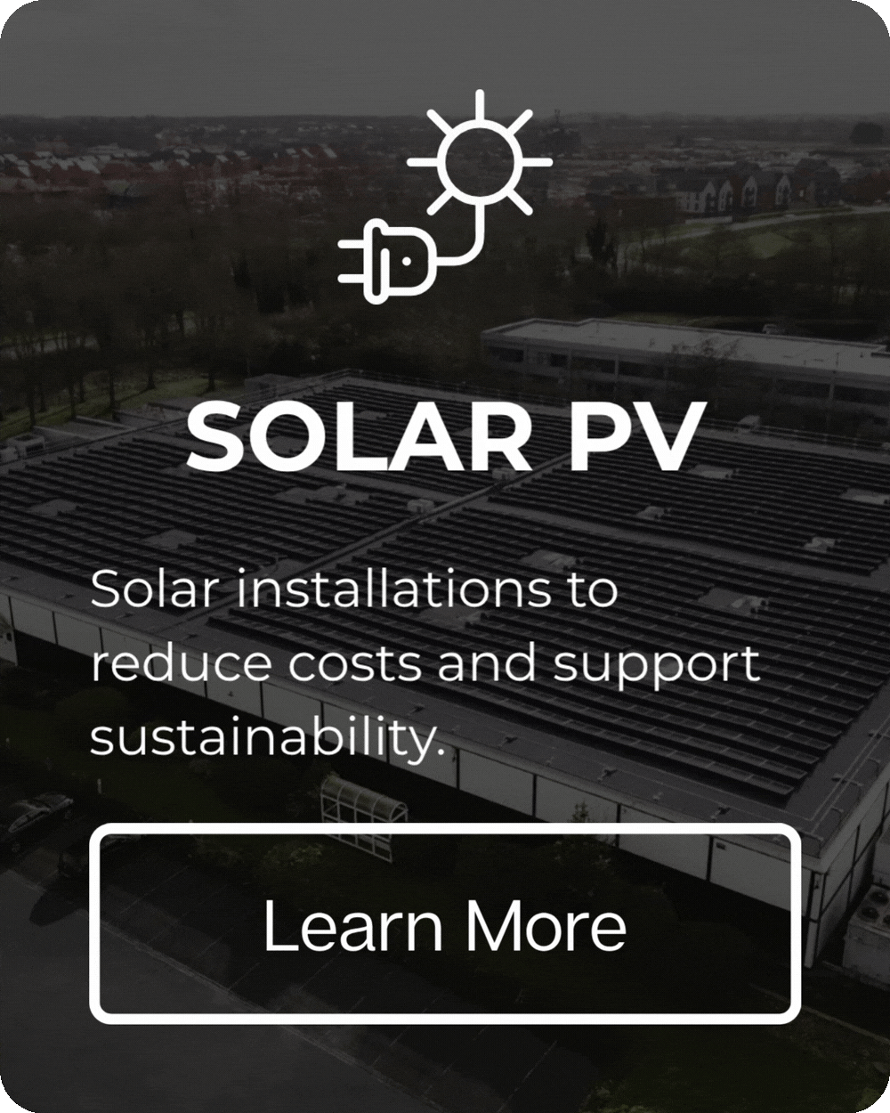 Commercial solar PV installation rooftop