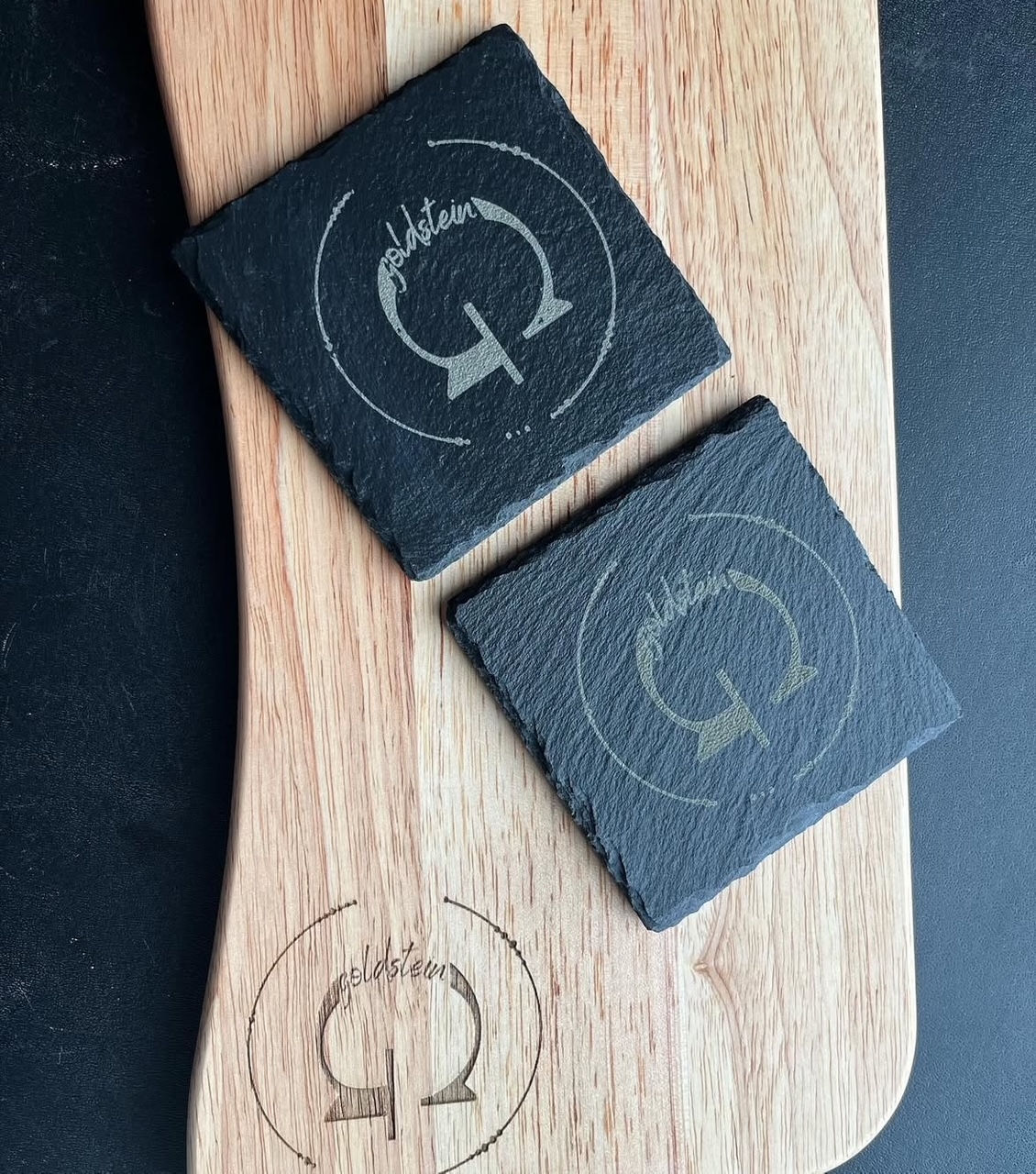 Laser Engraved Slate Coasters (4 Pack)