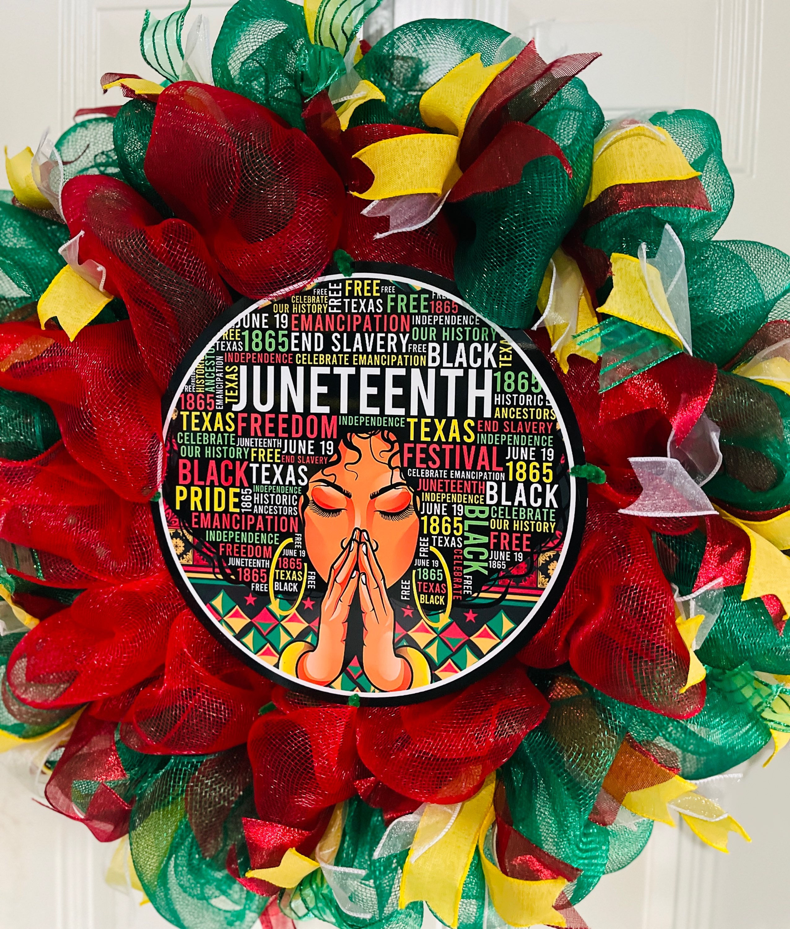 Juneteenth Wreath for front door