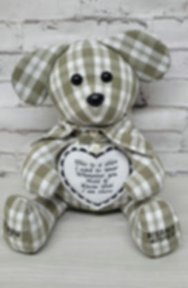Little Memorial Puppy made from the clothing who has passed or matured 