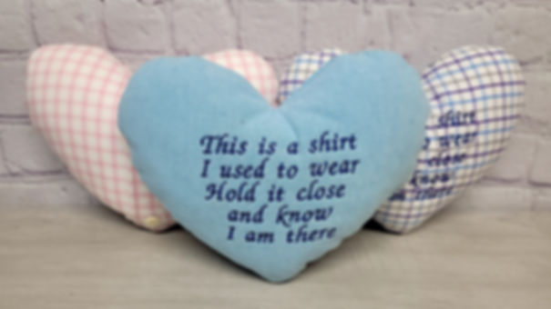 Small 8" x 9" Heart Shaped Memorial Pillow