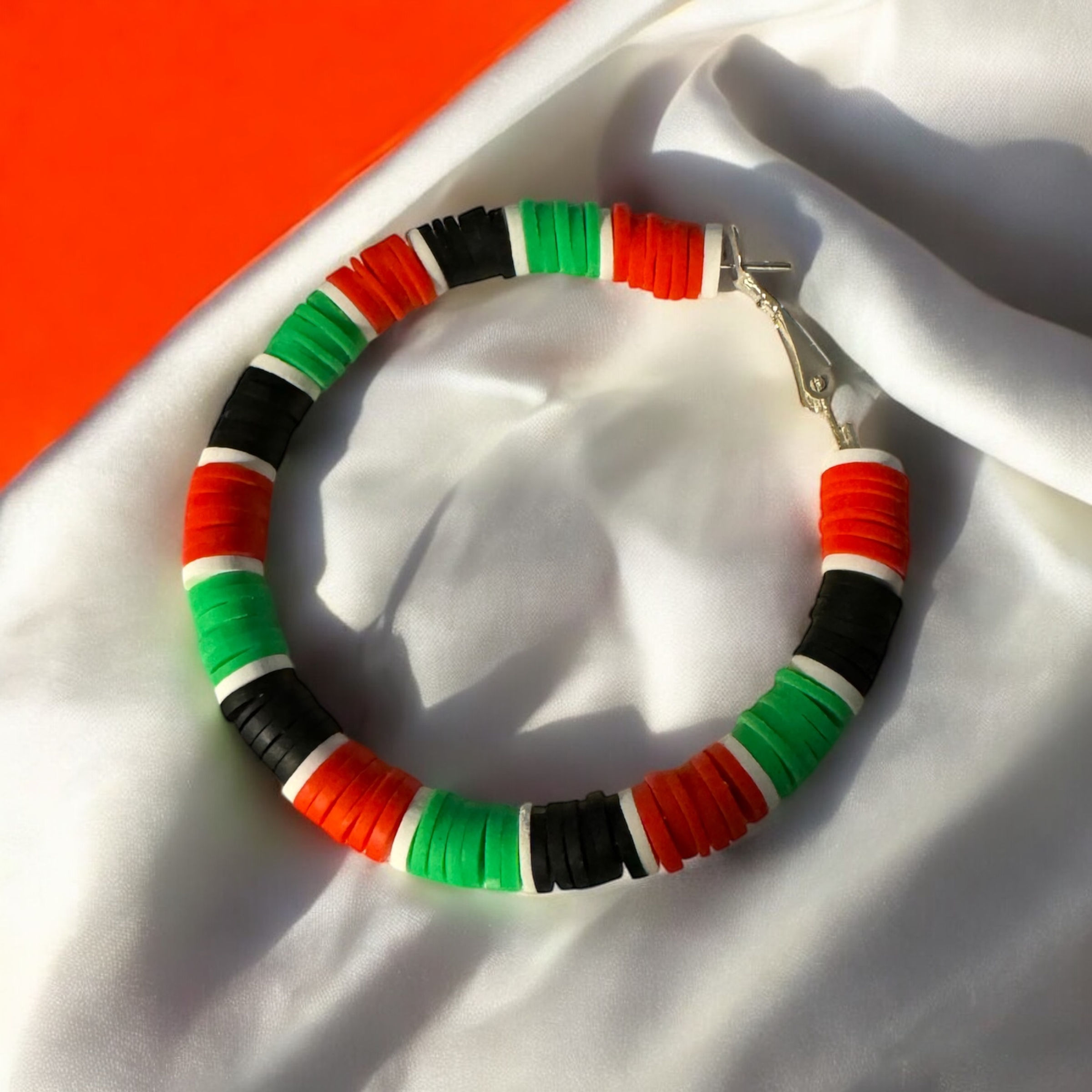 Large Clay Bead Hoops 