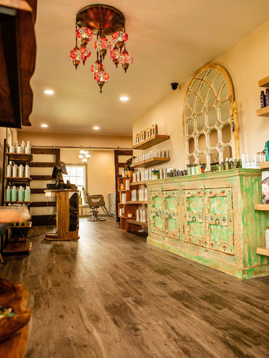 front entrance and retail space