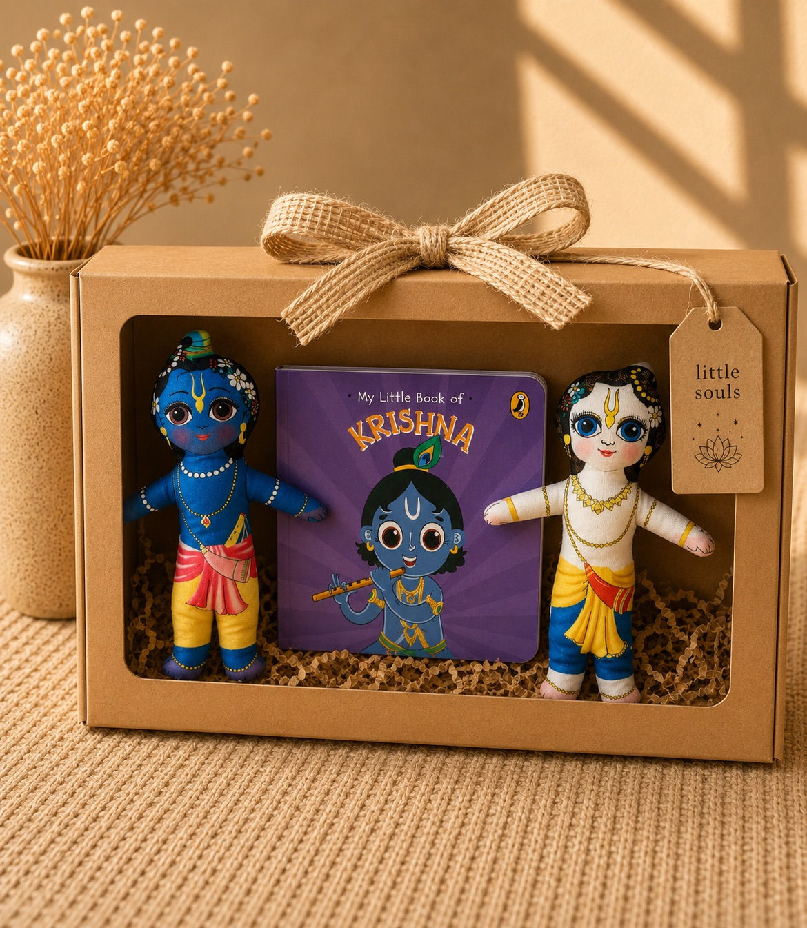 Krishna & Balaram Soft Toy and Book Gift Set