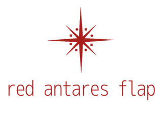 red antares flap ロゴ ビーズの煌めき