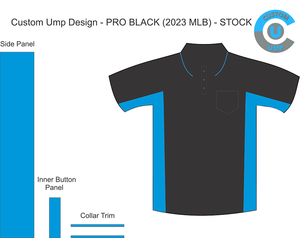 Thumbnail: CUSTOM UMP - BLACK WITH SKY BLUE PANELS (2023 MLB)