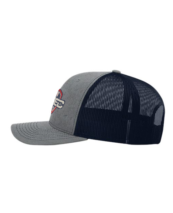 Thumbnail: JREC Trucker Hat -Heather/Navy