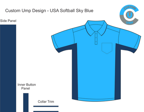 CUSTOM UMP - USA Softball Sky Blue | Custom Ump