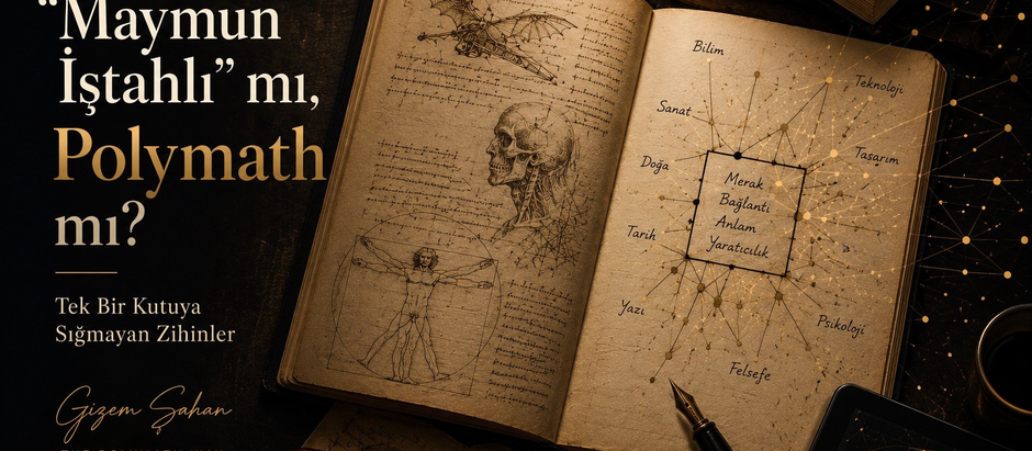 Koyu masada anatomik ve mekanik eskizlerle dolu açık defter ve altın bağlantı ağı