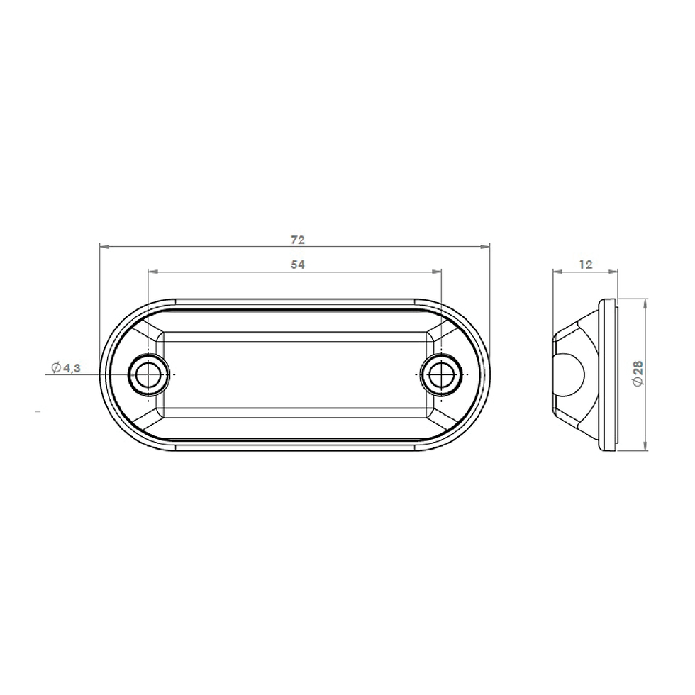 Miniatura: Lanterna Delimitadora para Caminhão, Carretas e Carretinhas