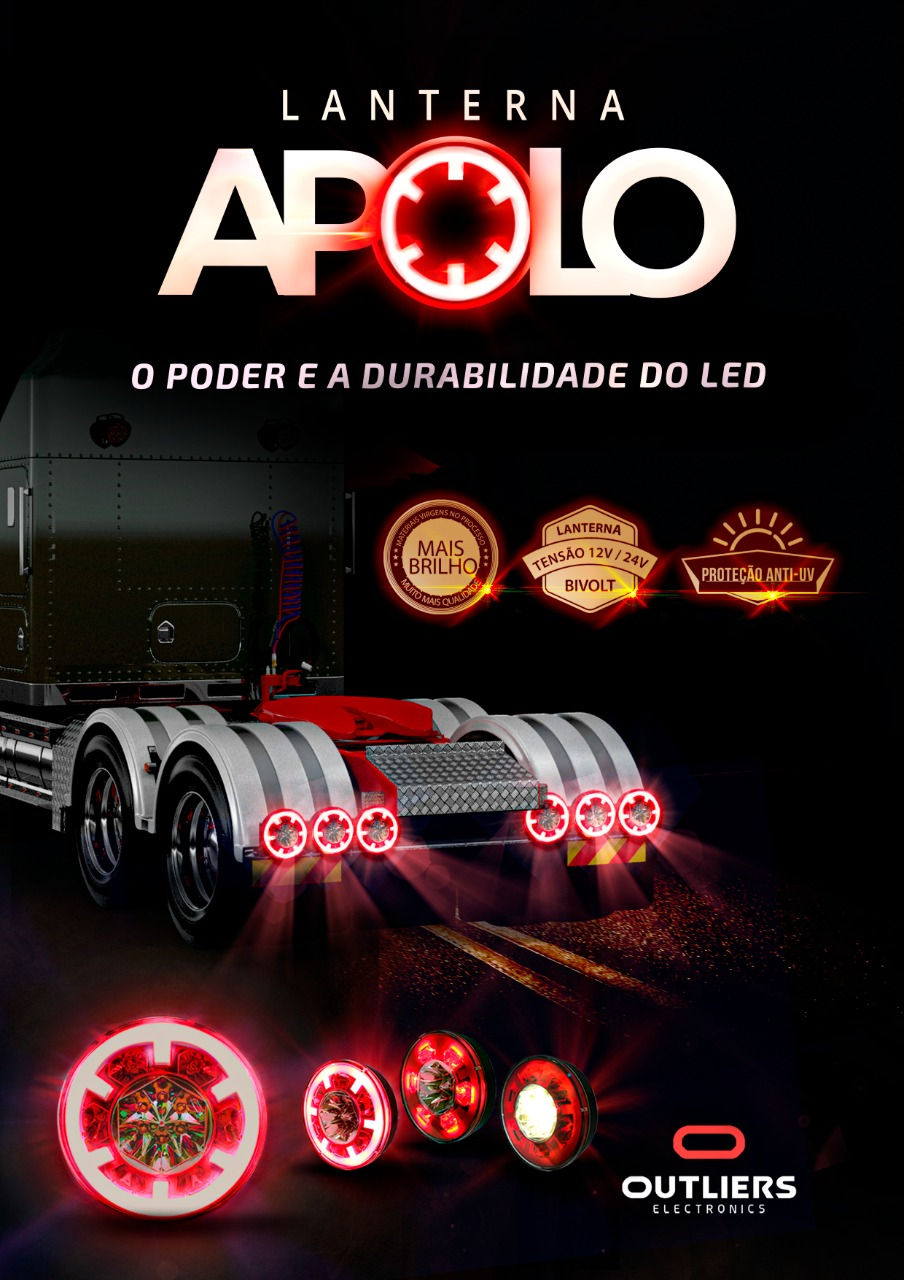 Miniatura: Lanterna Traseira Universal Apolo LED