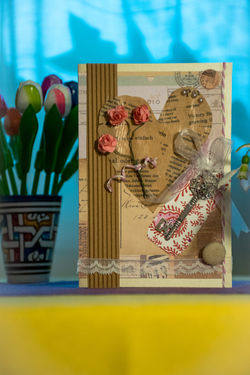 Heart and roses