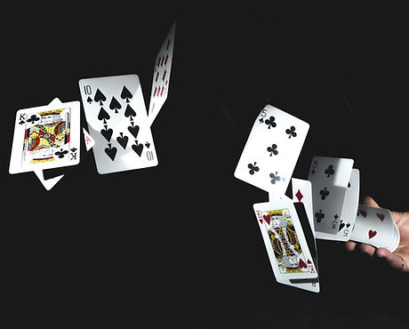 Flying playing cards