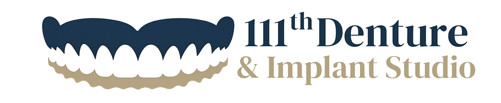 111th Denture and Implant Studio Logo Located in Edmonton, AB.