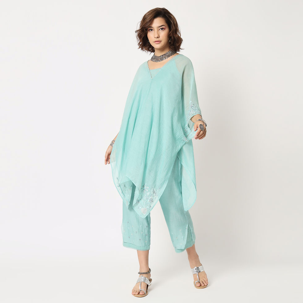 Thumbnail: Chandrima 08 TQ Kaftan Co ord Set