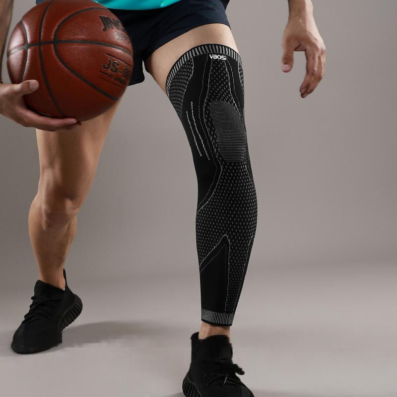 Thumbnail: VBOSi 1 Piece Women Men Non-slip Elastic Leg Sleeve Knee Support for Basketball 