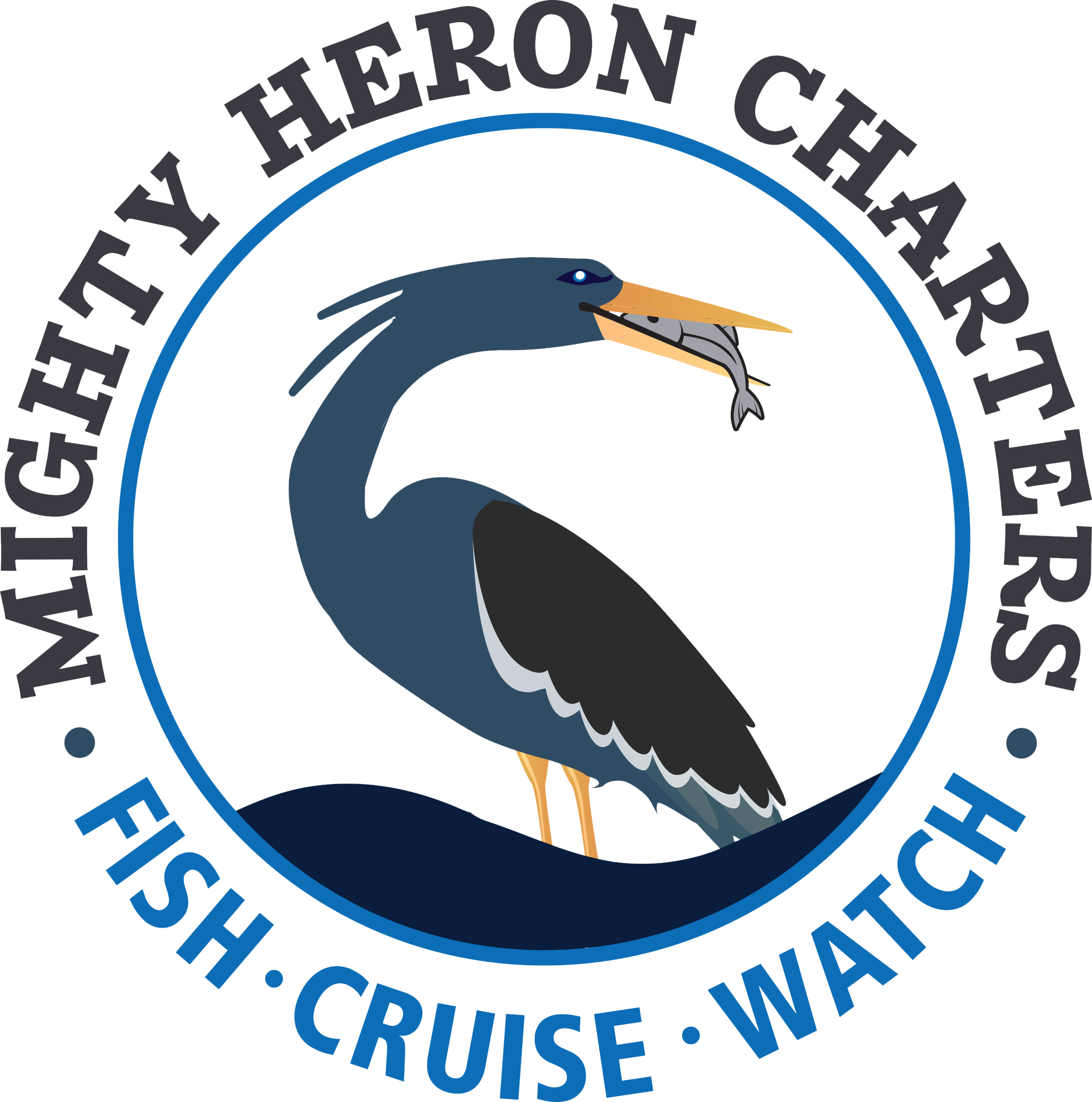 Mighty Heron Charters logo