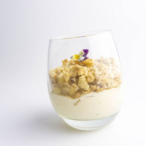 Apple Crème Diplomat With Apple Compote and Walnut Crunch