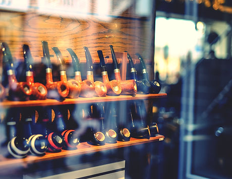 Smoking Pipes On Display At Store