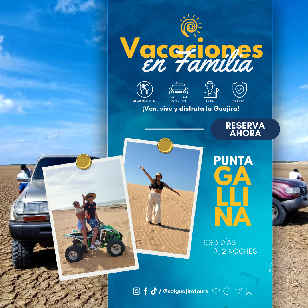 Tours Cabo de la Vela y Punta Gallinas 3 Días 2 Noches