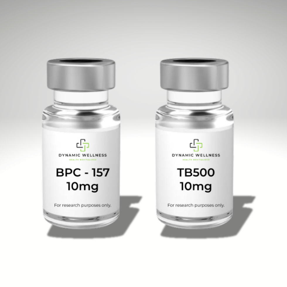 BPC-157 10mg and TB-500 10mg research peptide vials – Powerhouse Repair Combo from Dynamic Wellness