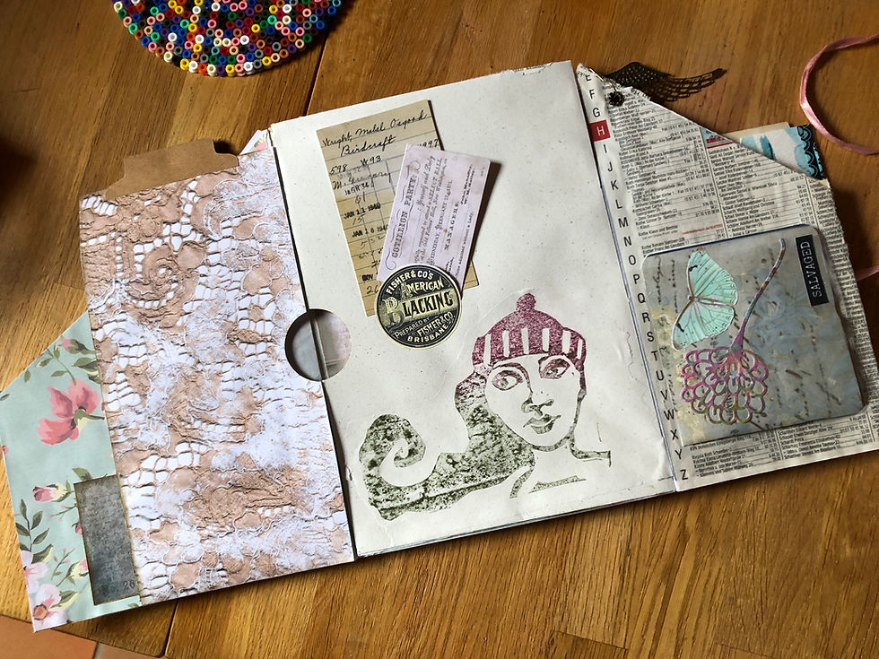 Miniaturbild: Stacked Envelope Junk Journal Cover (sold)