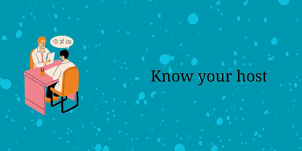 Preparing for an interview - Know your host