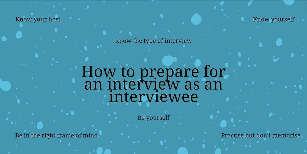 How to prepare for an interview as an interviewee