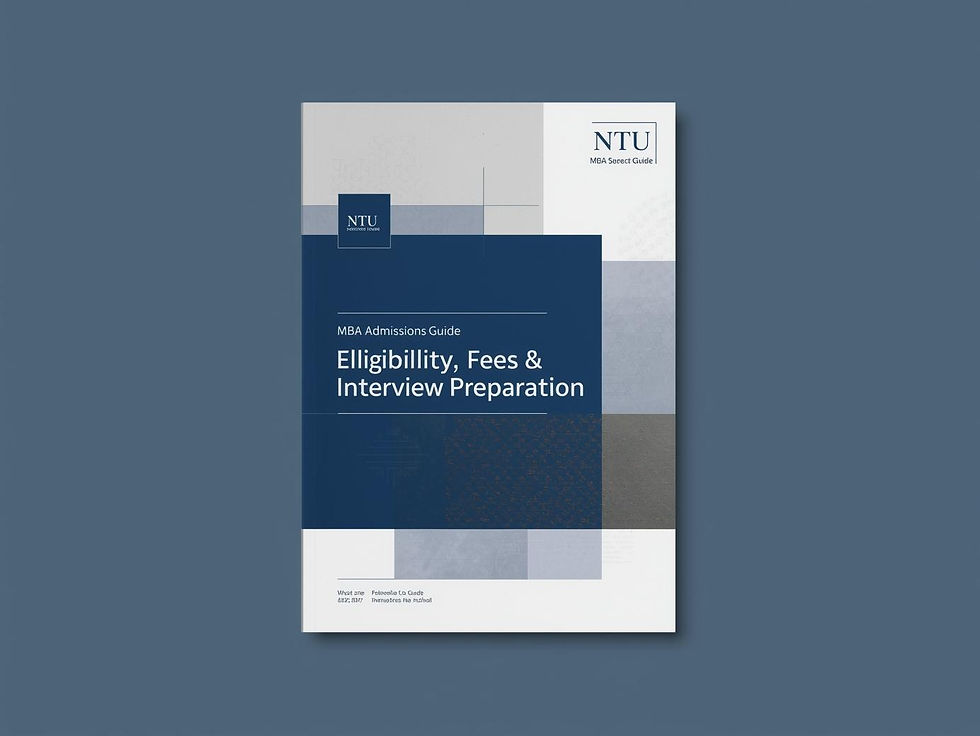 NTU MBA Admissions Guide 2026