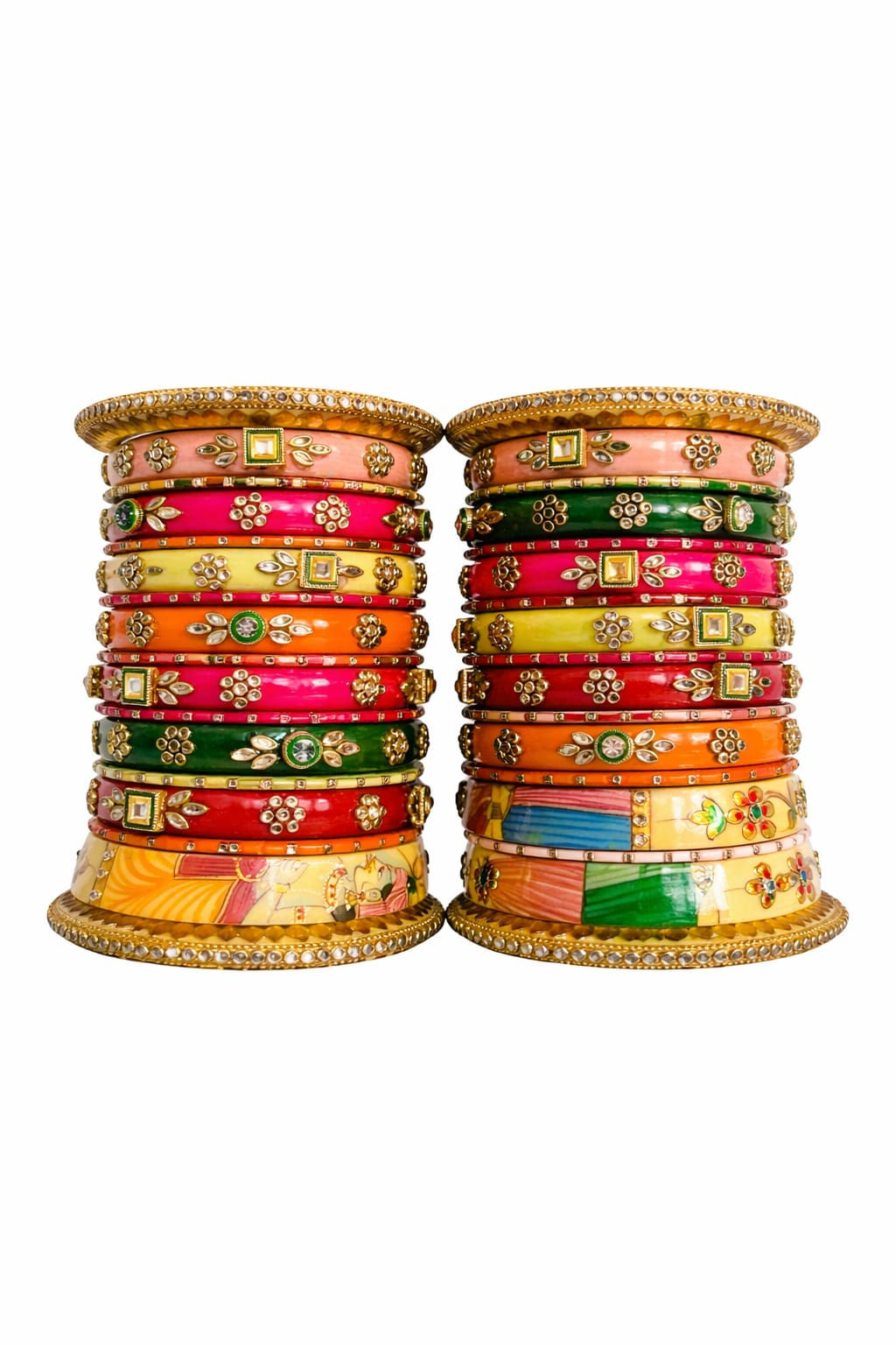 Multi-Color Bridal Wedding Chura Party Wear Indian Traditional
